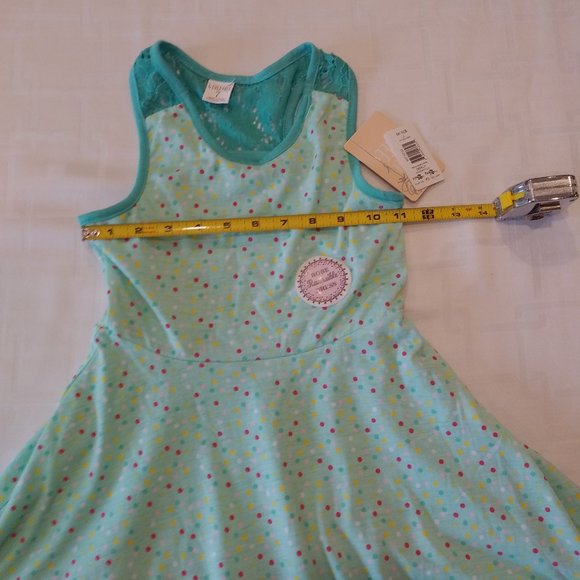 4 Ever Free Green with Polka Dots Reversible Dress - Picture 4 of 10